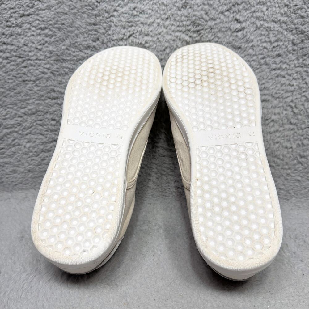 Vionic Brody Mens Size 11.5 Slip-On Sneakers‎ Shoes Beige Canvas - Picture 8 of 9